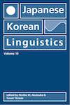 Japanese/Korean Linguistics, Vol.  10 cover